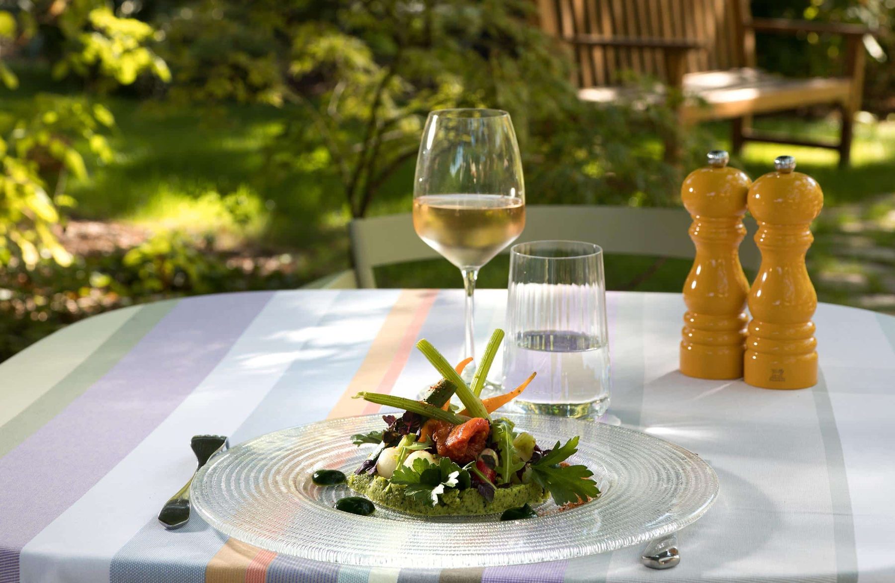 Création gastronomique du chef, produits de saison