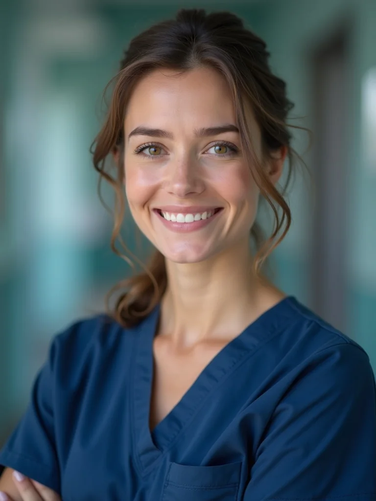 Portrait illustratif d'une vétérinaire