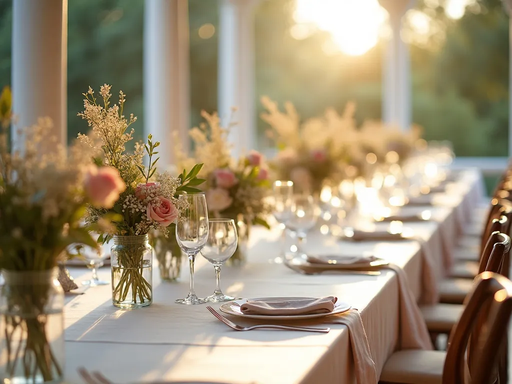 Couple enlacé dans un jardin fleuri au coucher de soleil