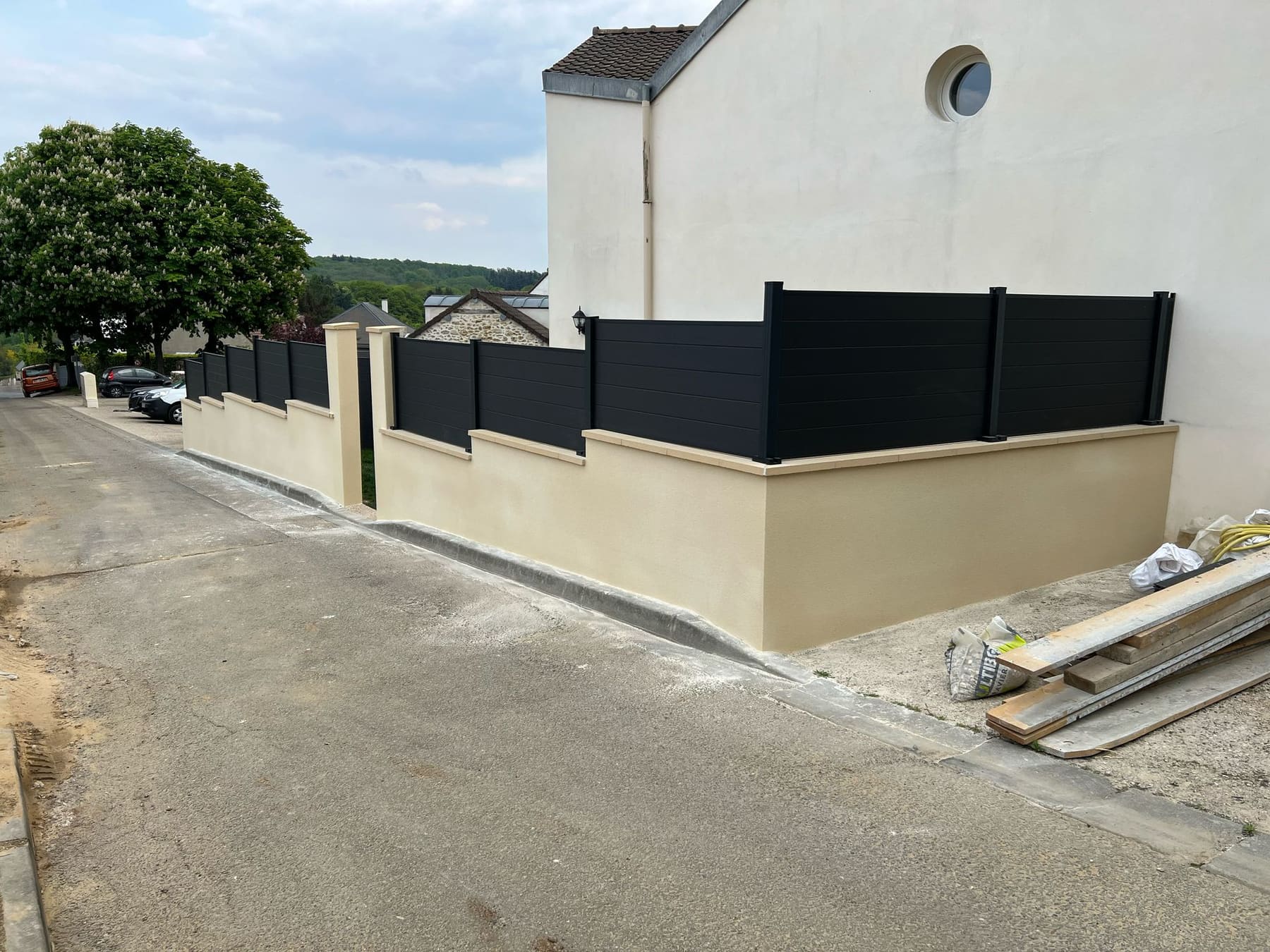 Clôture & muret enduit — Yvelines, Yvelines (78)