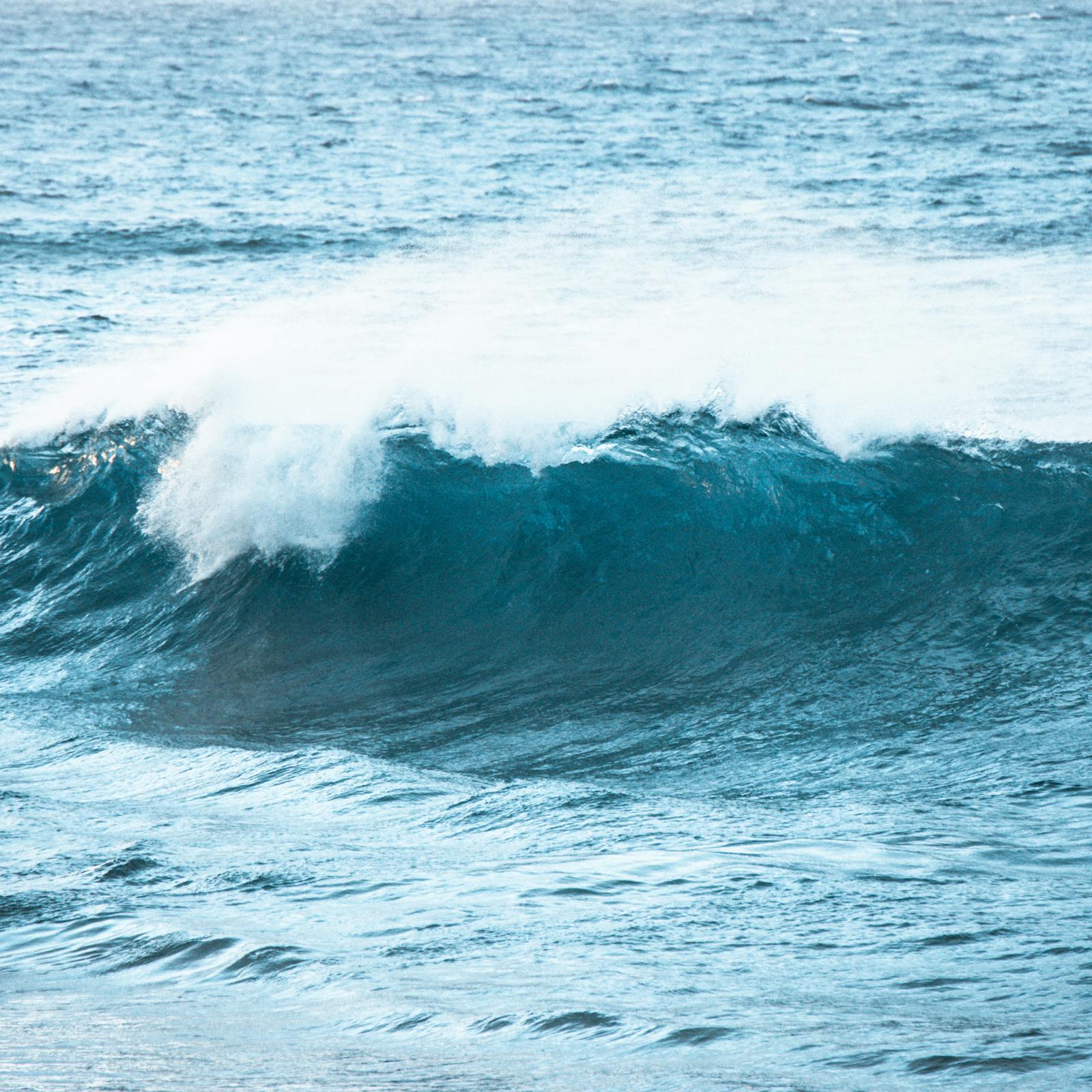 Vague déferlant sur un spot des Landes entre Hossegor, Capbreton et Seignosse